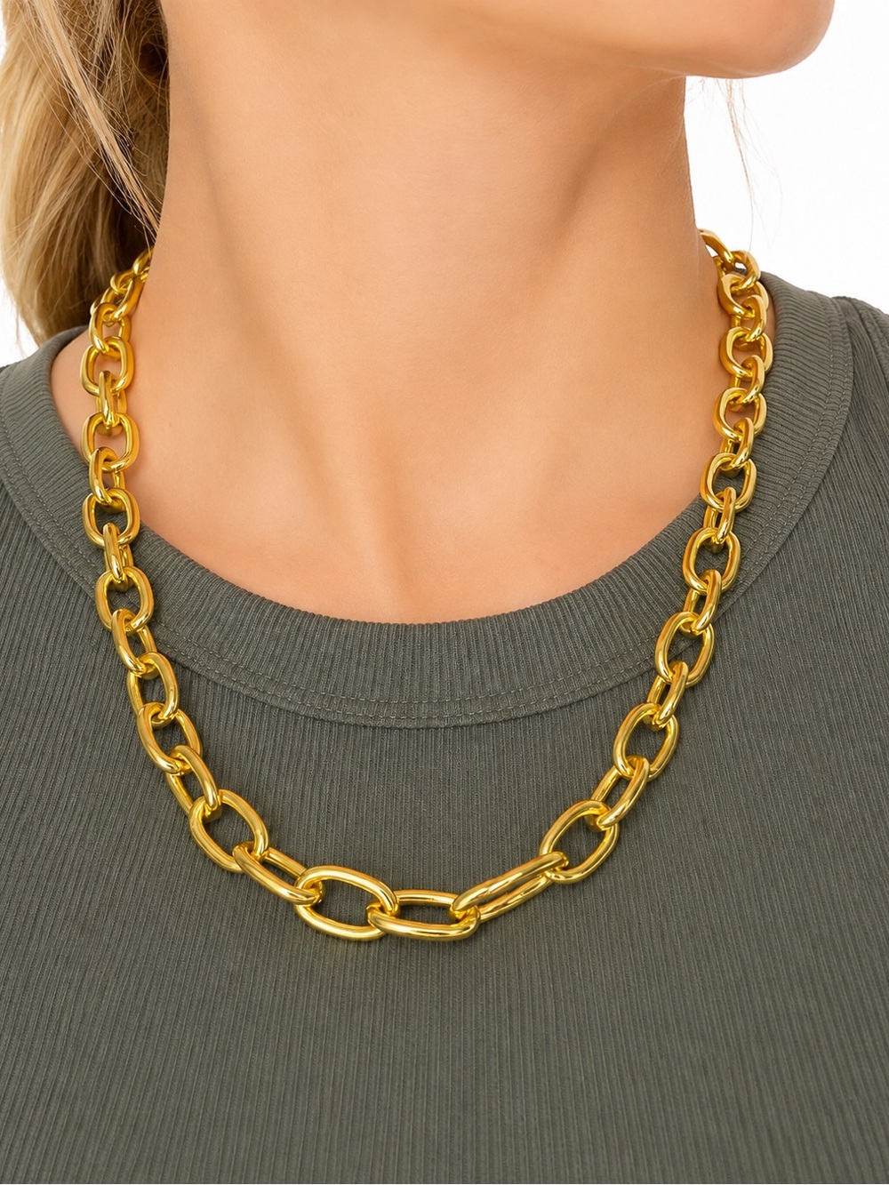 Elizabeth Gold Link Chain Necklace